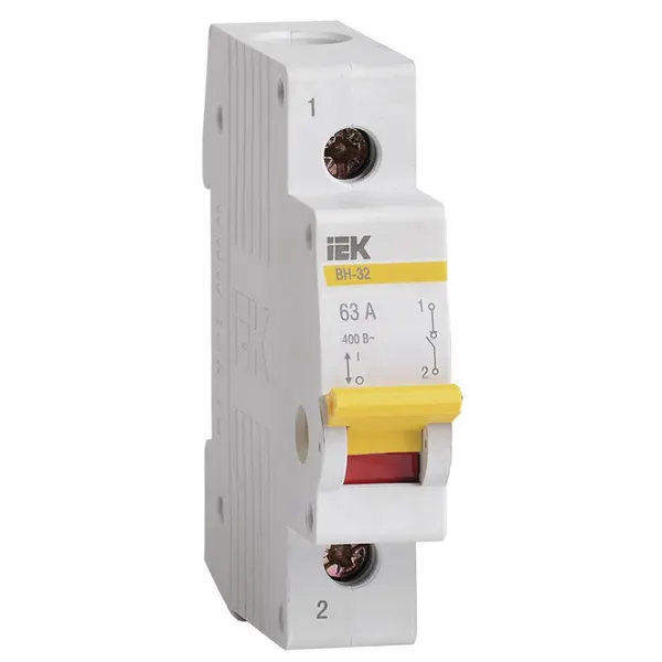 Выключатель нагрузки IEK ВН-32 1Р 40А, 220В AC, IP20, монтаж на DIN-рейку, модульный, 1 полюс
