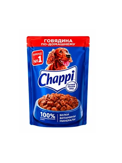 Chappi влажный корм для собак вкус говядина по домашнему