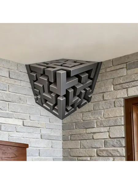 Стенные наклейки 3D оптическая иллюзия куб палка графика 1шт