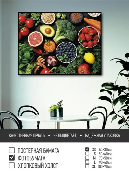 Постер на фотобумаге Яркая композиция зелени, 40х30 см ПолиЦентр