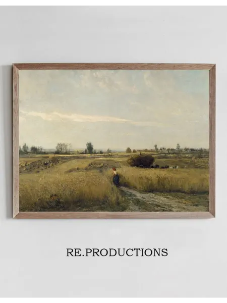Re.productions Постер Harvest - Charles François Daubigny
