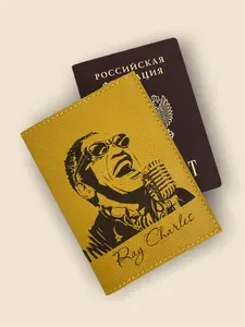 Чехол на паспорт Ray Charles мужской из натуральной кожи KAZA