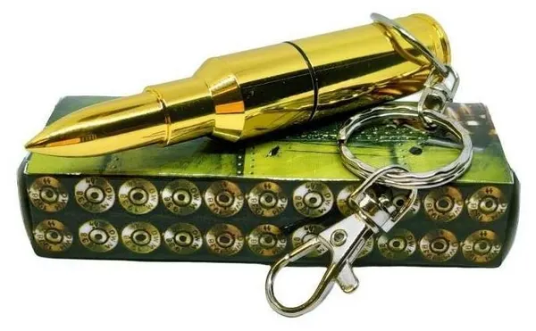 USB Флешка патрон пуля золото сталь флешка сувенирная 128GB USB 3.0