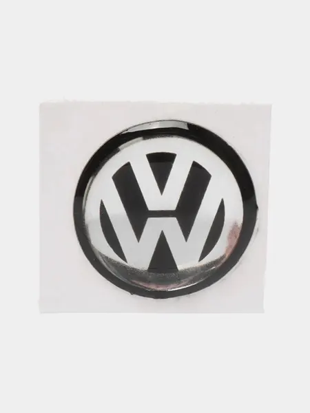 Эмблема наклейка Volkswagen на ключ зажигания, круглая, 12 мм