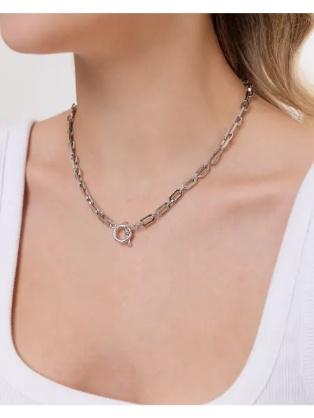Le charme Moscow Цепочка серебристая на шею с замком тогл
