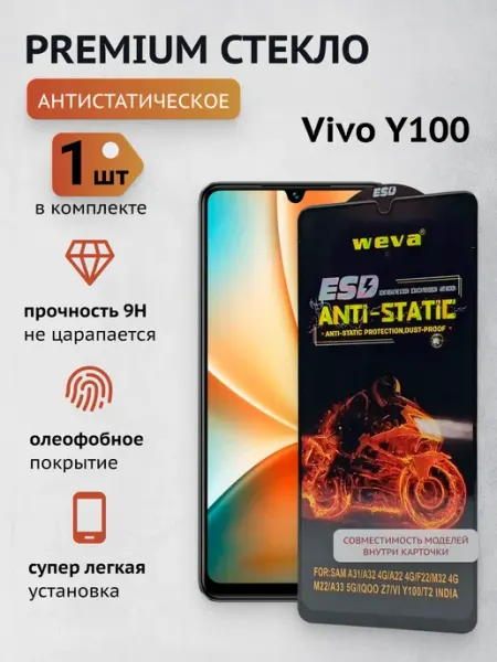 Защитное стекло 2шт для Vivo Y100 CaymanShop