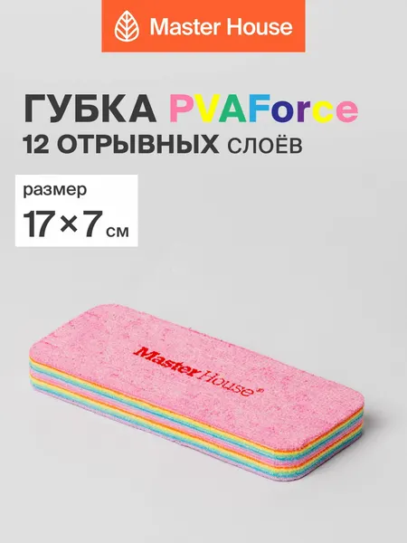Губка-салфетка для уборки и посуды многослойная радужная прорезиненная