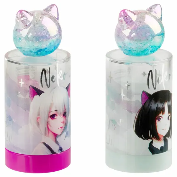 Точилка ручная пластиковая MESHU "Neko" (1 отверсти, с контейнером) (MS_56000), 1шт.