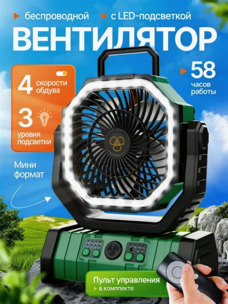 Вентилятор беспроводной мини на аккумуляторе