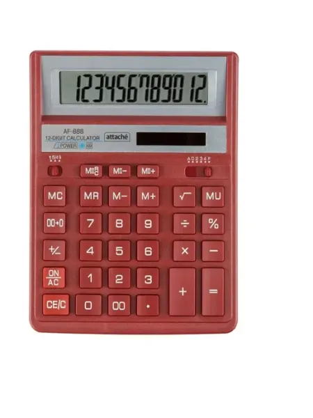 Калькулятор настольный AF-888 12 разрядный черный Attache