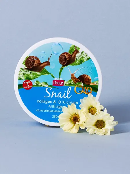 BANNA Крем для тела Омолаживающий Улитка, Коллаген и Q10 250мл Snail Collagen & Q10 Anti aging Cream