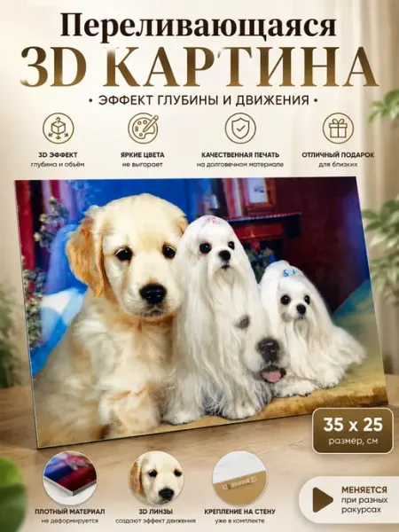 Картинка 3Д переливающаяся декорация на стену Атай 2