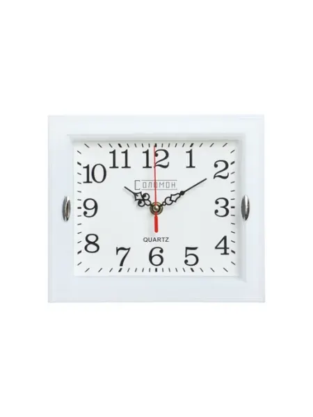 Настенные часы 22.5х19.5 см плавный ход белые Нет бренда