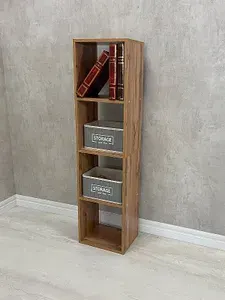 Стеллаж деревянный напольный для игрушек и книг