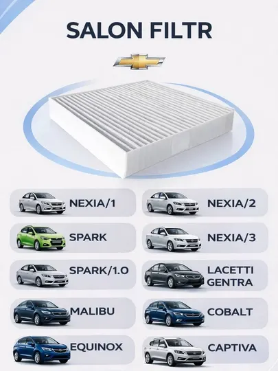 Салонный фильтр для автомобилей Chevrolet
