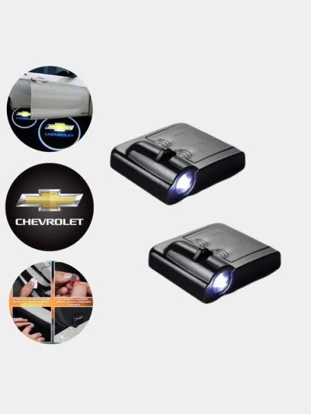 Проекторы Chevrolet для двери автомобиля, лого-проектор, 2 шт