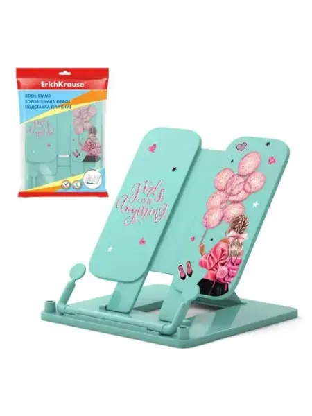 Подставка для книг пластиковая Girly Day, мятная ErichKrause