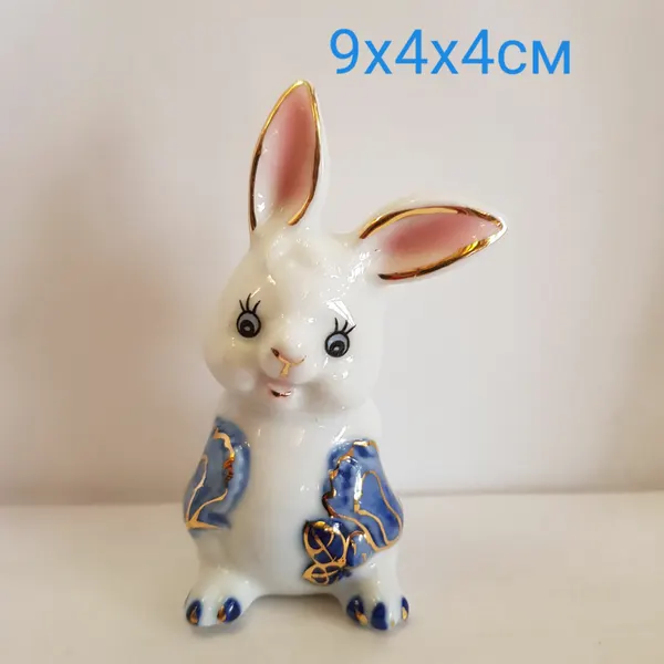Фигурка декоративная "Кролик Луи" фарфоровый 9х4х4см 4493