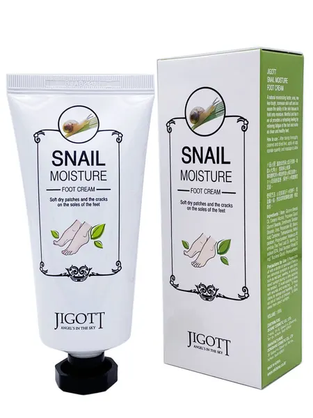 Jigott Увлажняющий крем для ног с улиточным муцином Snail Moisture Foot Cream, 100 мл