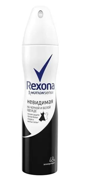 Дезодорант-антиперспирант Рексона, Men, Невидимая на черном и белом, мужской, 150 мл