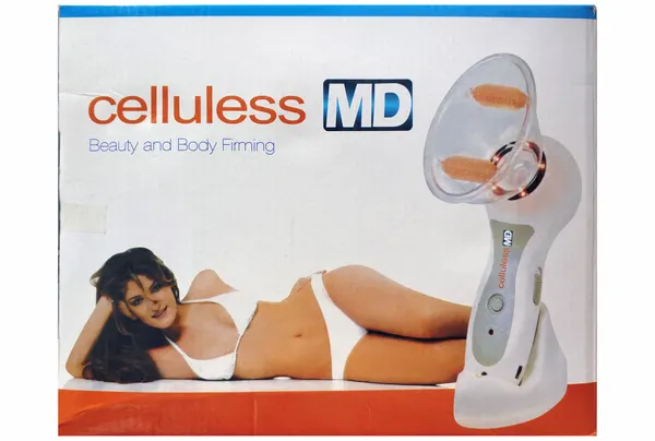 Массажер, антицеллюлитный, вакуумный для тела Celluless MD, 2 сменные насадки.