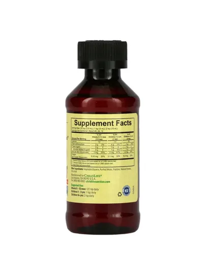 ChildLife Essentials, цинк плюс, цинк, натуральный вкус манго и клубники, 118 мл