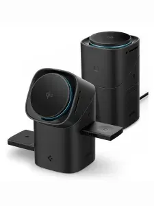 Беспроводное зарядное устройство Spigen Essential 3-в-1 QI2 с поворотным магнитным креплением magsafe