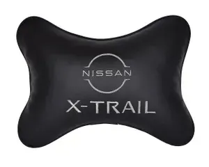 Подушка на подголовник автомобильная черная экокожа NISSAN X-Trail (new)
