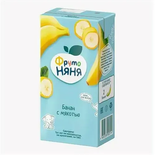 ФрутоНяня сок со вкусом "банана" 10 тетрапакетов 0.2л