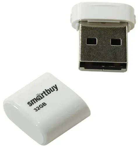 SmartBuy 32 ГБ USB-флеш-накопитель (SB32GBLARA-W), USB 2.0, до 25 мб/сек, Пластик, белый