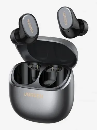 Наушники беспроводные Ugreen HiTune Dots WS220 TWS Bluetooth 6.0, до 32 часов, IPX5, с микрофоном, для спорта, чёрные