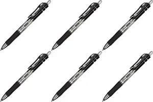 Attache/ Ручка гелевая автоматическая Hammer черный стержень, 0,5 мм, 6 шт