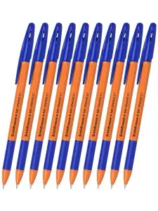Ручка шариковая 10 шт ERICH KRAUSE R-301 ORANGE Stick&Grip пишущий узел 0,7 мм цвет чернил синий
