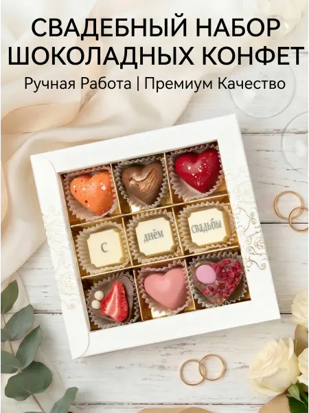 Choc-choc Подарочный набор шоколадных конфет С днем свадьбы