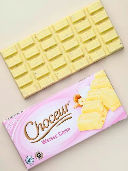 Шоколад белый 200гр с арахисом Шато (Choceur)