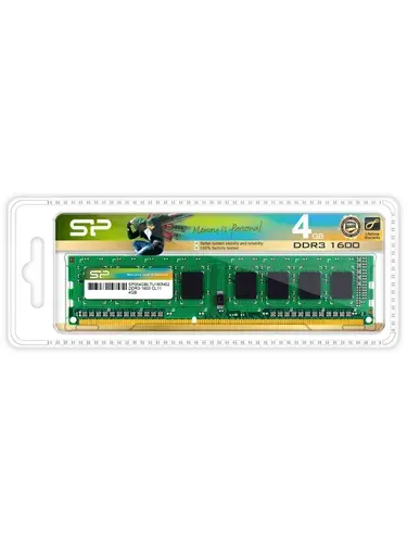 Silicon Power Оперативная память DDR3 1600 Мгц DDR3, 1600 МГц, 1 x 4 ГБ (SP004GBLTU160N02)