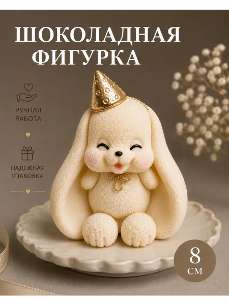 K&O Chocolate Украшение для торта Зайка для мальчика или девочки