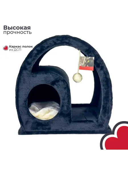 Pet Choice Когтеточка домик с лежанкой