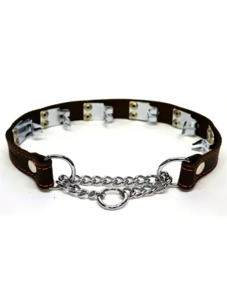 CHOKERZ Строгий ошейник полуудавка (мартингейл) кожаный