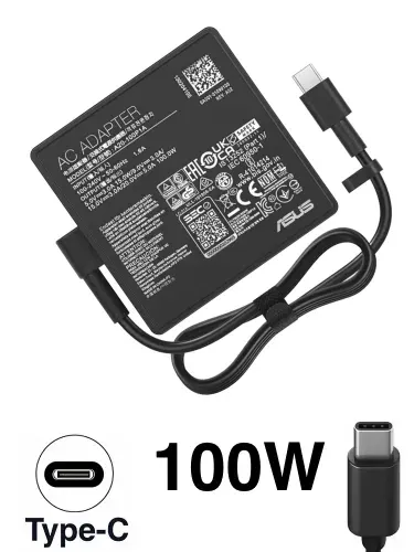 Зарядное устройство для ноутбука Asus, ZenBook UX5401EA-KN135W, 20V - 5A, (Штекер: Type-C) 100 Вт Квадратный