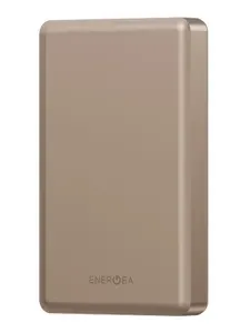 Беспроводное зарядное устройство EnergEA MagSafe повербанк 10000 мАч тонкий, с беспроводной зарядкой 15W, с разъемом USB-C 20W, с кабелем, AluPac, серебристый