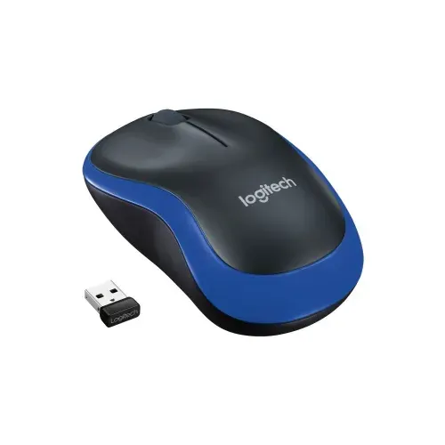 Мышь беспроводная Logitech M185 blue (USB, оптическая, 1000dpi) (910-002632)