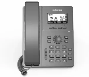 IP-телефон FLYINGVOICE P10G, 2 SIP аккаунта, монохромный дисплей 2,3 дюйма, 132 x 64 с подсветкой, конференция на 6 абонента, поддержка гарнитуры (RJ9)/POE/1000Mbps