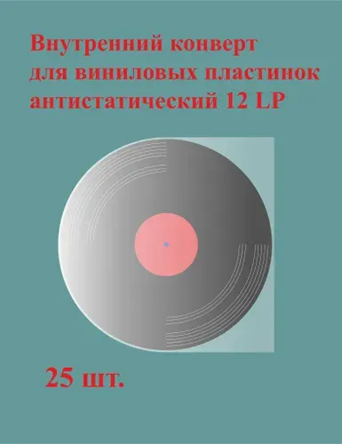 Внутренний антистатический конверт для виниловых пластинок 12 дюймов (30,8 см)