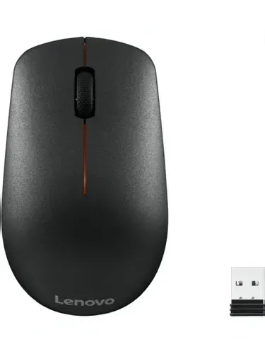 Мышь компьютерная игровая мышка Lenovo 400 черный оптическая 1200dpi беспров. USB для ноутбука 3but (GY50R91293)