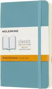 Блокнот Moleskine Classic Soft голубой, Pocket, 90x140мм, 192 стр., в линейку, мягкая обложка