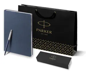 Подарочный набор: шариковая ручка Parker Jotter Essential, Royal Blue CT и ежедневник недатированный синий 1953186