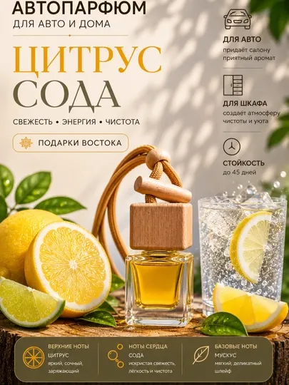 Автопарфюм для авто и дома Soda Citrus