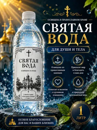 Святая вода из источника Казанской иконы Божией Матери Дивеево 1литр