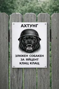 Информационная табличка "Кане корсо" 200x150 мм из пластика 3 мм (Ф)